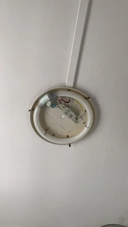 Ceiling light fitting installed by an electrician in Singapore