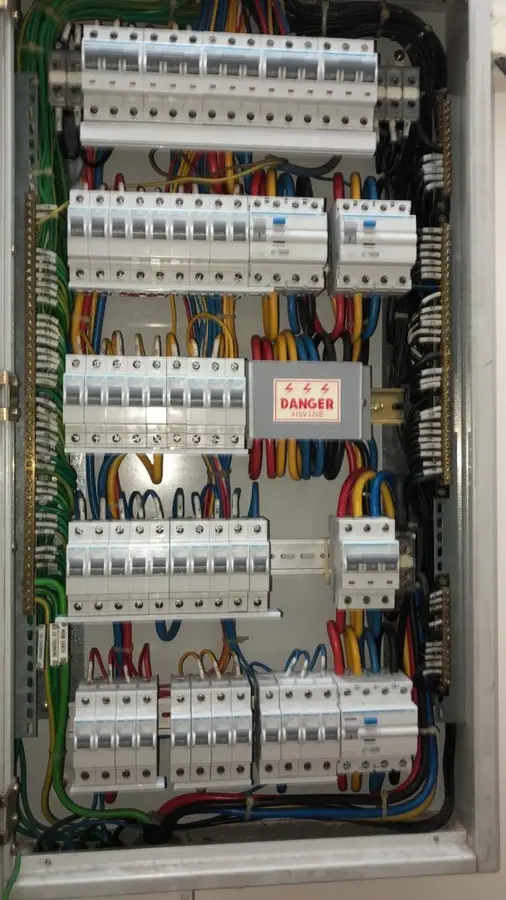DB box opened for power trip repair troubleshooting in Singapore